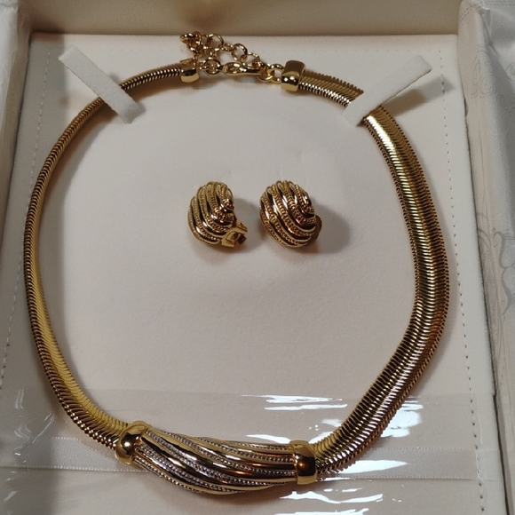 Burberry Jewelry - Burberrys Vintage Necklace Earrings Set RARE HARD TO FIND Amazing Condition